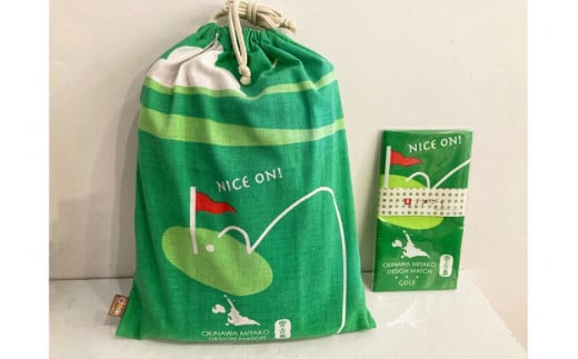 てぬぐい＋巾着セット【ゴルフ】（HF008）