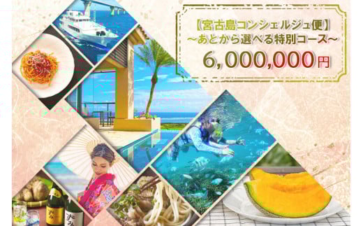 宮古島コンシェルジュ便 〜あとから選べる特別コース〜（600万円分）（CW15）