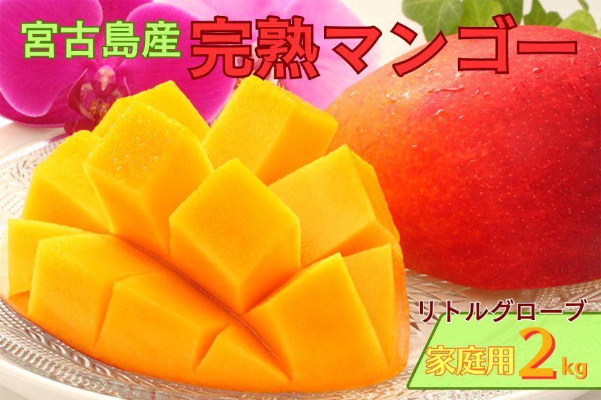 【家庭用】宮古島産マンゴー2kg ＜リトルグローブ＞（LT004）