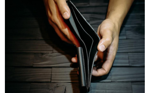 【cafooca /カフーカ】二つ折り財布/BLACK BLACK