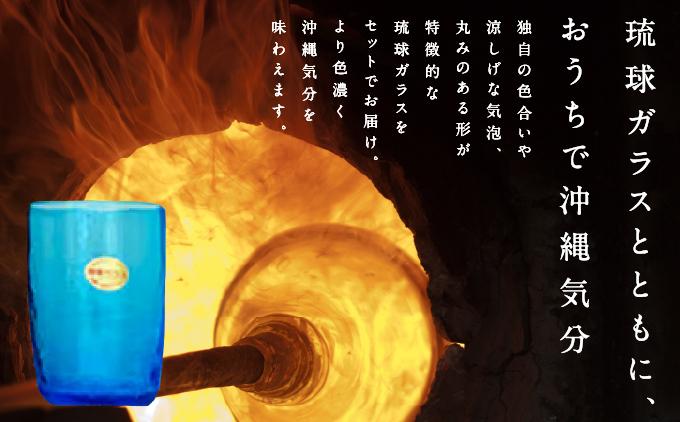 琉球泡盛琉球王朝＆琉球ガラスセット   I  泡盛 琉球王朝 琉球ガラス セット お酒 酒器 ギフト 伝統 工芸   沖縄県 南城市 ふるさと納税 一般社団法人 南城市観光協会 南城市地域物産館