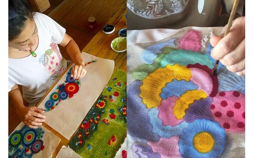 紅型デザイントートバッグ(M) 南城散歩