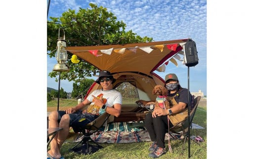 チケット 「キャンプご招待」＋「カヤック or SUP体験」 NEOSアウトドアパーク南城  ( 沖縄県南城市・4名様 )