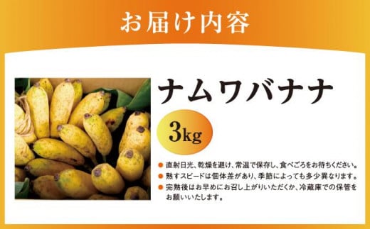 バナナ 南城市 ナムワバナナ3kg 3kg