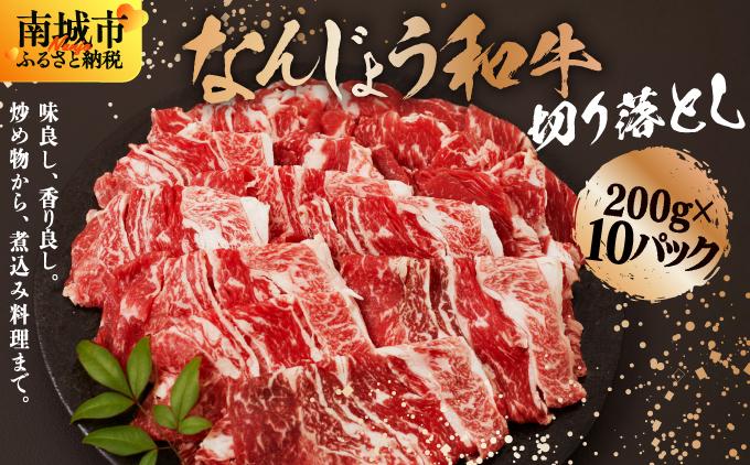 《使い勝手抜群!!》 和牛切り落とし 200g×10パック なんじょう和牛 合計400g |黒毛和牛 和牛 切り落とし モモ ウデ バラ 沖縄県 南城市 牛肉【TM0305】 2kg(200g×10パック)