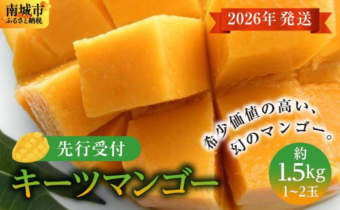 (先行受付)【2026年発送】キーツマンゴー 南城市 約1.5kg (1～2玉) 約1.5kg（1～2玉）