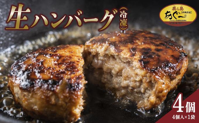 《あぐ～豚の旨みを凝縮》ハンバーグ 120g × 4個（480g）冷凍【美ら島あぐ～】|沖縄県 南城市 沖縄従来アグーと良質な白豚をかけあわせた 豚肉のハンバーグ  送料無料 4個入り