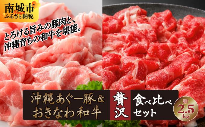 【ふるさと納税】沖縄あぐー豚＆おきなわ和牛の贅沢食べ比べセット（2.5kg）【AG05】