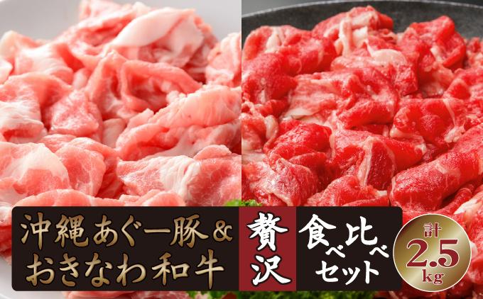 【ふるさと納税】沖縄あぐー豚＆おきなわ和牛の贅沢食べ比べセット（2.5kg）   I  アグー豚 あぐー豚 あぐ～豚 豚肉 ぶた肉 ブランド豚 沖縄豚 琉球在来豚 2500g 2.5kg  沖縄県 南城市
