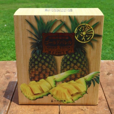 【2026年5月から順次発送・ハウス栽培】パイナップルの王様 ゴールドバレル2玉【配送不可地域：離島】