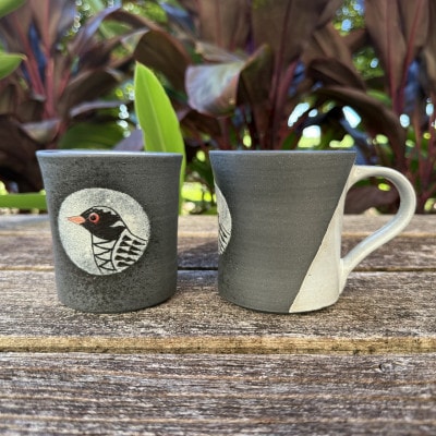 やちむん 焼物 ヤンバルクイナの食卓セット(コーヒーカップ・箸置き・お皿2種)