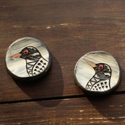 やちむん 焼物 ヤンバルクイナの食卓セット(はし置き2個セット)