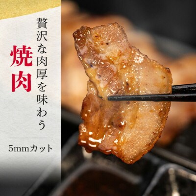 【ふるさと納税限定】くんじゃん豚 焼肉セット3.2kg(バラ・ロース)【配送不可地域：離島】