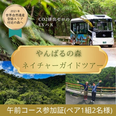 【一ヶ月前予約必須】やんばるの森ネイチャーガイドEVバスツアー 平日午前コース(ペア1組2名様分)