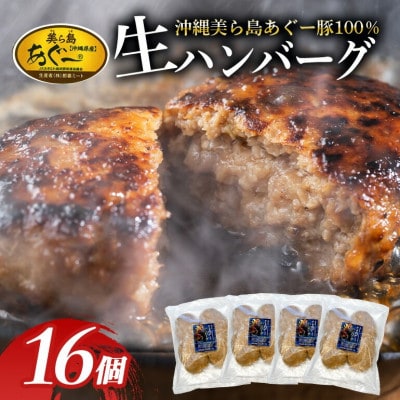 「美ら島あぐー」ハンバーグ 16個(4個入×4P)【配送不可地域：離島】
