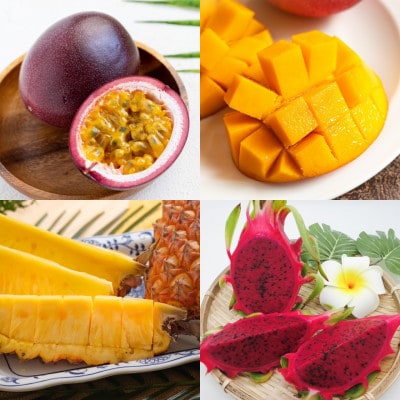 【発送月固定定期便】南国フルーツセット(パッションフルーツ＆マンゴー＆パイン＆ドラゴンルーツ)全4回【配送不可地域：離島】