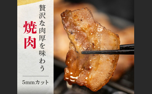 【ふるさと納税限定】くんじゃん豚 焼肉セット3.2kg(バラ・ロース)【配送不可地域：離島】