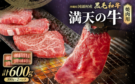 やんばるの自然が育んだ「黒毛和牛 経産牛」焼肉用 合計600g(300g×2パック)【配送不可地域：離島】