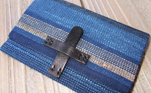 【琉球藍染め　手織り】名刺入れ