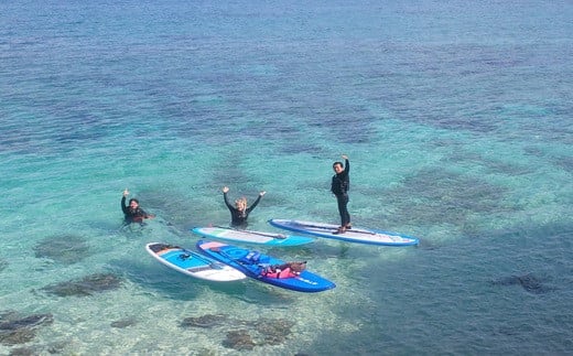 今帰仁ブルーの海で楽しむSUP＆シュノーケリングツアー又