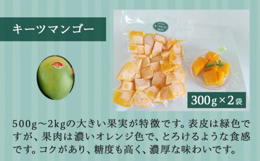 急速冷凍カットマンゴー　キーツ300g×２（限定80セット）【