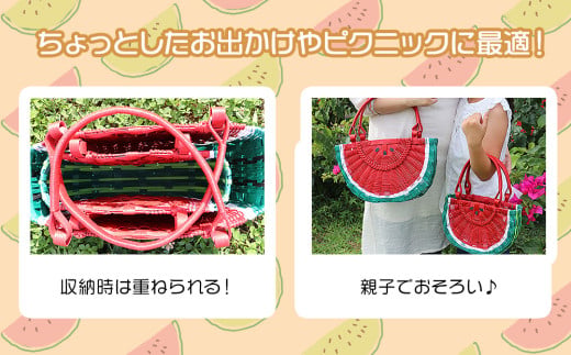 すいかバッグ（半円・大小セット）