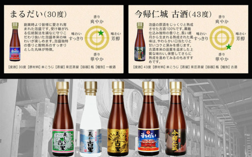 特選琉球泡盛ミニボトル5本セット