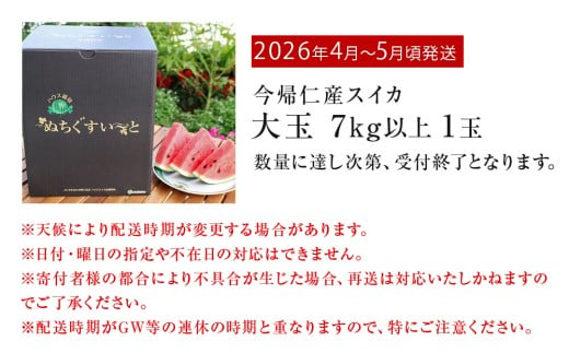 【JAおきなわ】厳選すいか！ぬちぐすいーと　大玉７kg以上