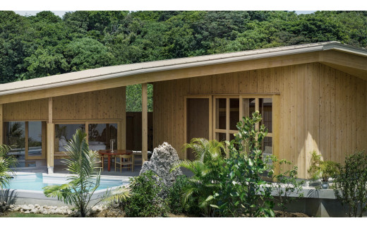 YAWN YARD Kouri Island【１日１組限定】１泊２日ペア宿泊券（夕