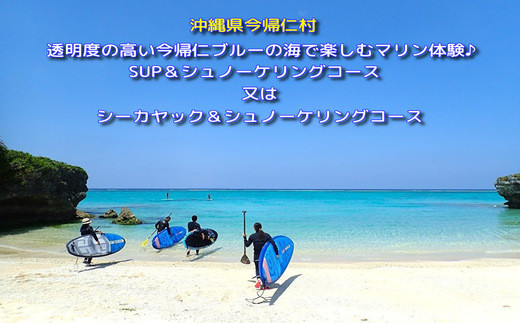 今帰仁ブルーの海で楽しむSUP＆シュノーケリングツアー又