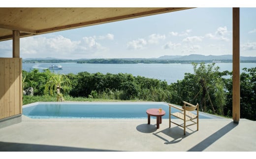 YAWN YARD Kouri Island【１日１組限定】１泊２日ペア宿泊券（夕