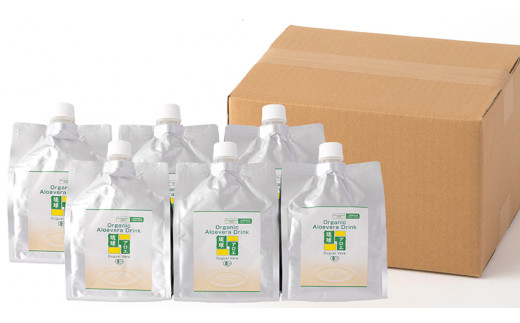 【葉肉なし】有機アロエベラ・ドリンク  パウチタイプ６個