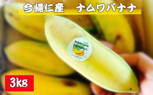 今帰仁村産ナムワバナナ（農薬不使用）3kg