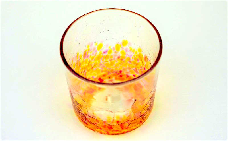 【うみのおと】ヒビロックグラス（アセロラレッド）1個