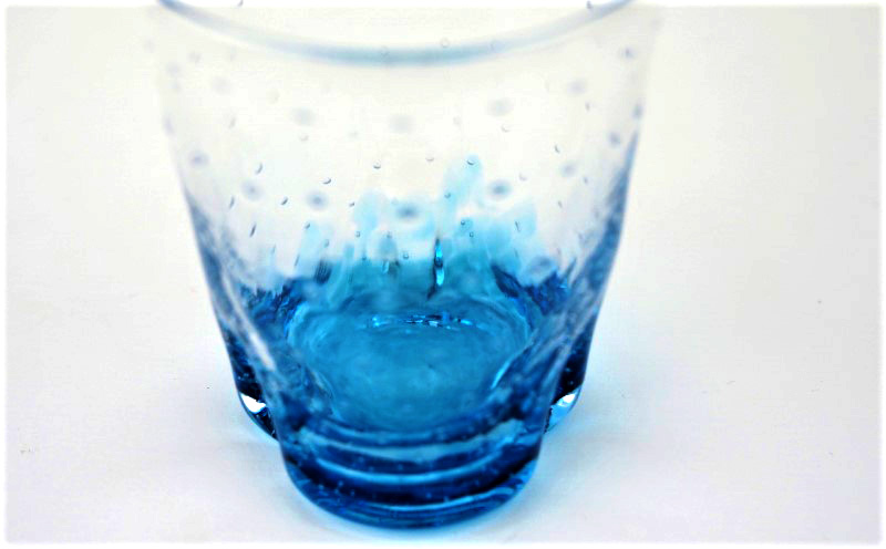 【うみのおと】泡ドットグラス（水色）2個