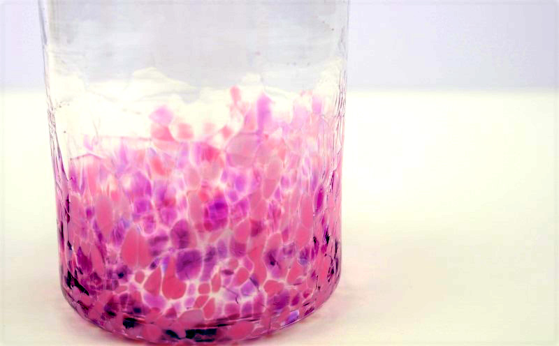 【うみのおと】ヒビロックグラス（ヤエザクラピンク）1個