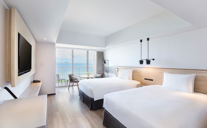 【ANAにキュン限定】「ヒルトン沖縄瀬底リゾート」1泊2日／朝食付きペア宿泊券（ゲストルーム／禁煙）（デラックスルームへの無料アップグレード＆最上階エグゼクティブラウンジのご利用）