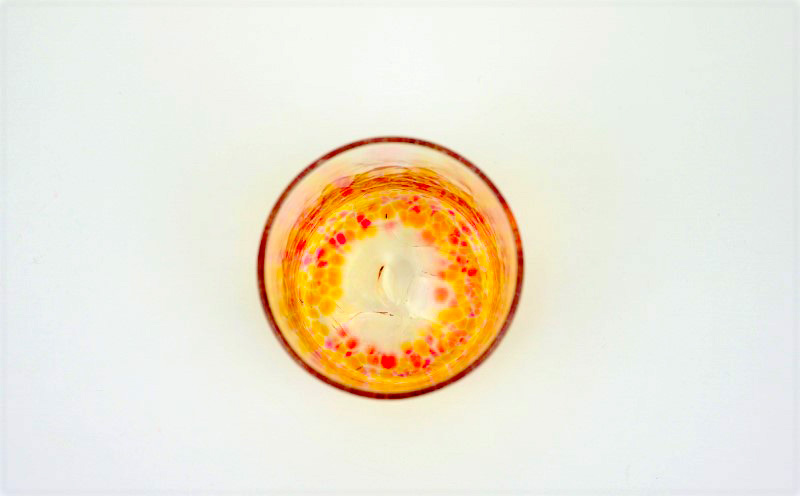 【うみのおと】ヒビロックグラス（アセロラレッド）1個