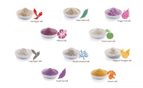 塩彩フレーバーソルト3種　さざ波ボックスセット（ロングボトル）