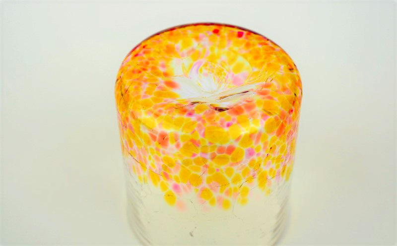 【うみのおと】ヒビロックグラス（アセロラレッド）1個