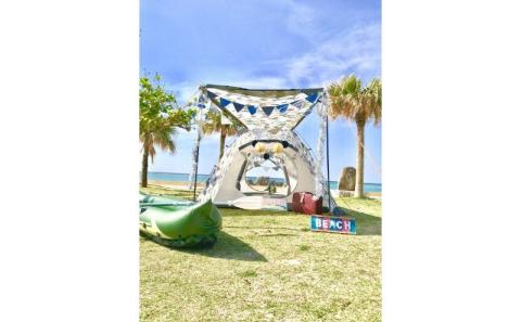 親子アクティビティ　親子でバスグランピング!!（３人家族用）｜★事前予約要★ 体験チケット チケット 券 グランピング シッター 親子 家族 ふるさと納税 恩納村 沖縄 人気 おすすめ 送料無料