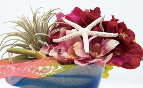 フラワーアレンジメント（琉球ガラス）