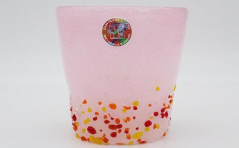 ＜琉球ガラス＞ 泡つぶつぶ ロックグラス 2種×各1個 セット