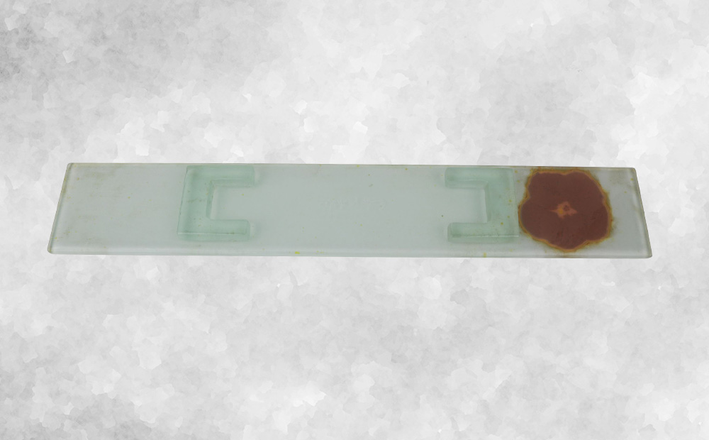 【つづるガラスアート】ゆうなの花 細長平皿－HAKU－ 1枚