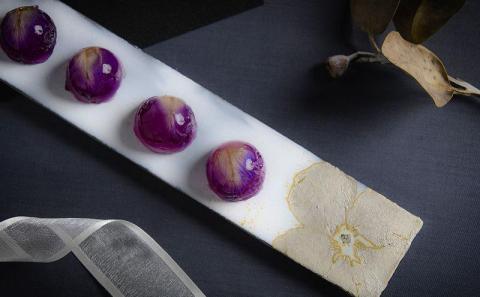 つづるガラスアート ゆうなの花 －HAKU－ 「3点セット」吉田 栄美子｜ 食器 3種