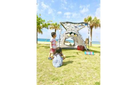 親子アクティビティ　親子でバスグランピング!!（３人家族用）｜★事前予約要★ 体験チケット チケット 券 グランピング シッター 親子 家族 ふるさと納税 恩納村 沖縄 人気 おすすめ 送料無料