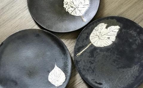 つづるガラス－SUMI－「丸皿」吉田 栄美子 ｜ 大皿 1枚