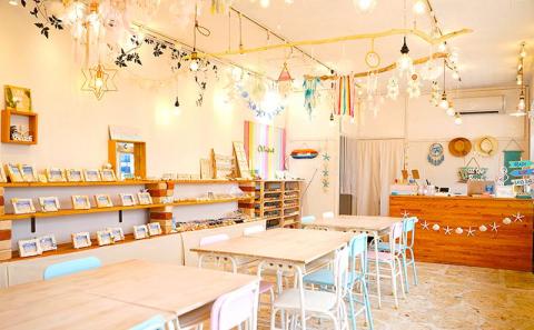 【ブレスレット＆イヤリング　ブルー】Lサイズ｜ホタルガラスと天然石のアクセサリーセット