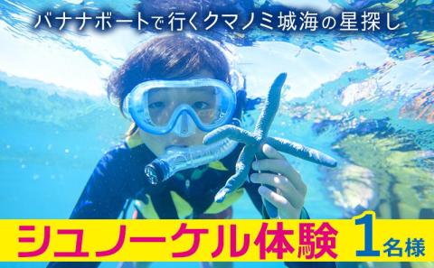シュノーケル 体験 1名様【バナナボートで行くクマノミ城海の星探し】