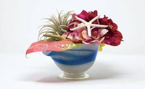 フラワーアレンジメント（琉球ガラス）